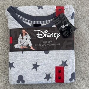 Disney Mickey Starry Ladies Pajama Set - Grey and Black, Medium, NWT